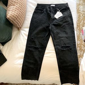 Anine Bing black denim straight leg jeans - new with tags